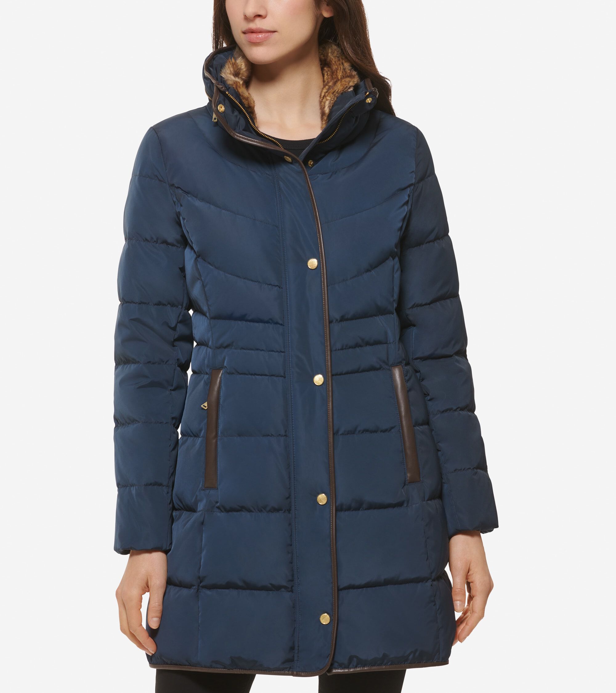Women's Hidden-Hood Puffer Coat