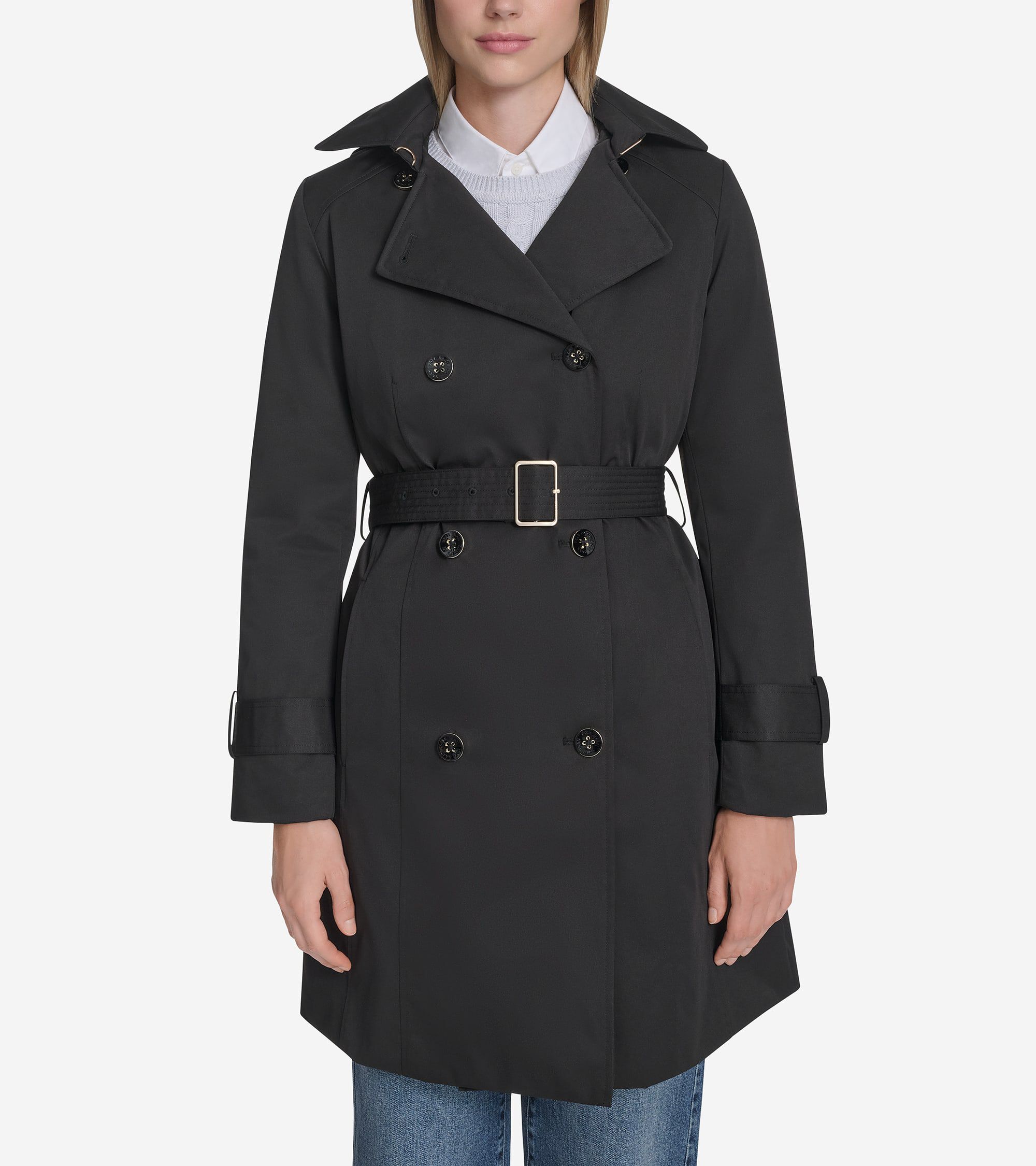 Women's Insulated Twill Trench Coat
