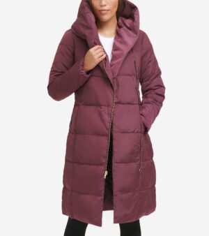 Women's Signature Asymmetrical Collar Convertible Coat 40in