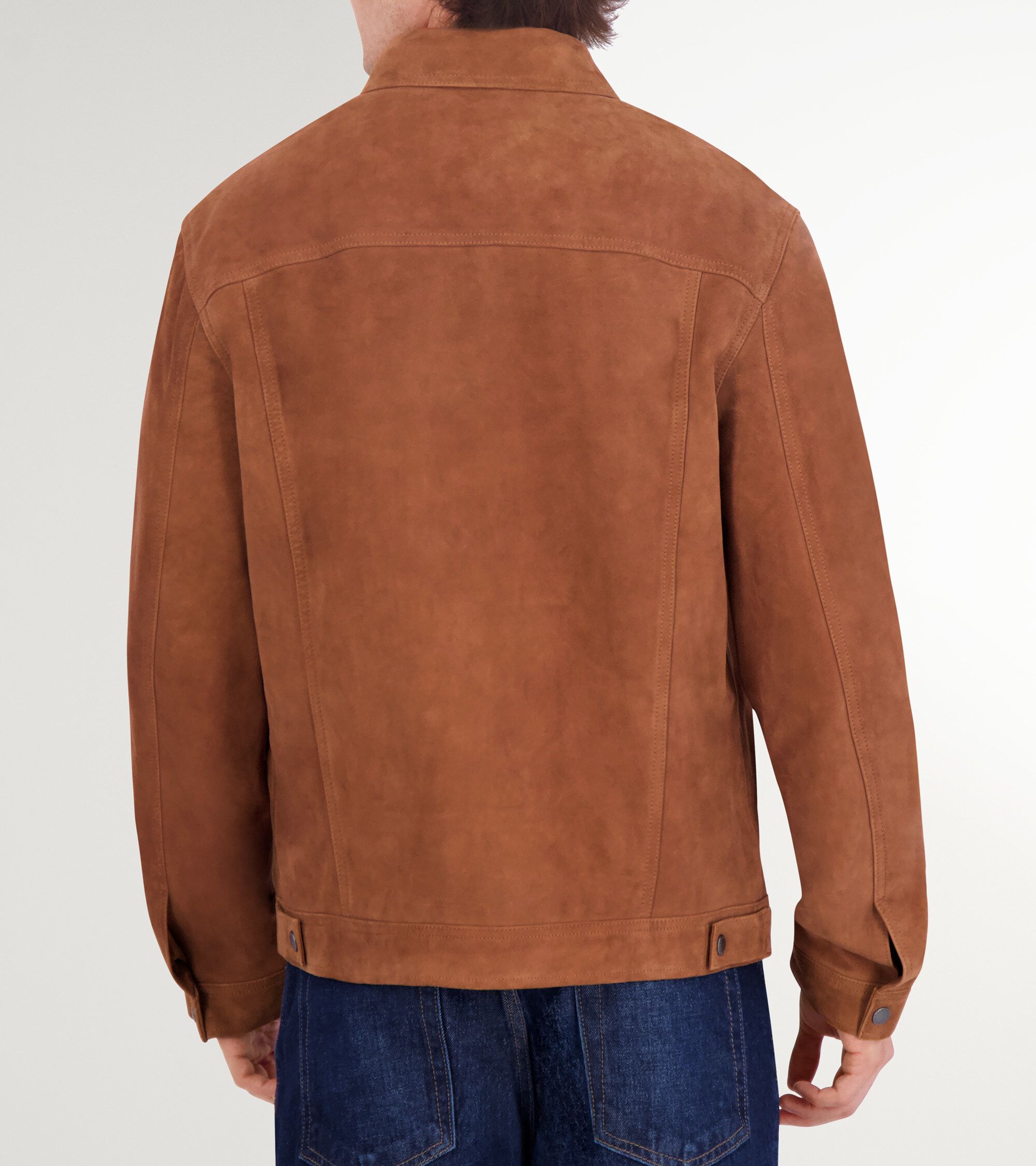 Men's Suede Trucker Jacket - Image 2