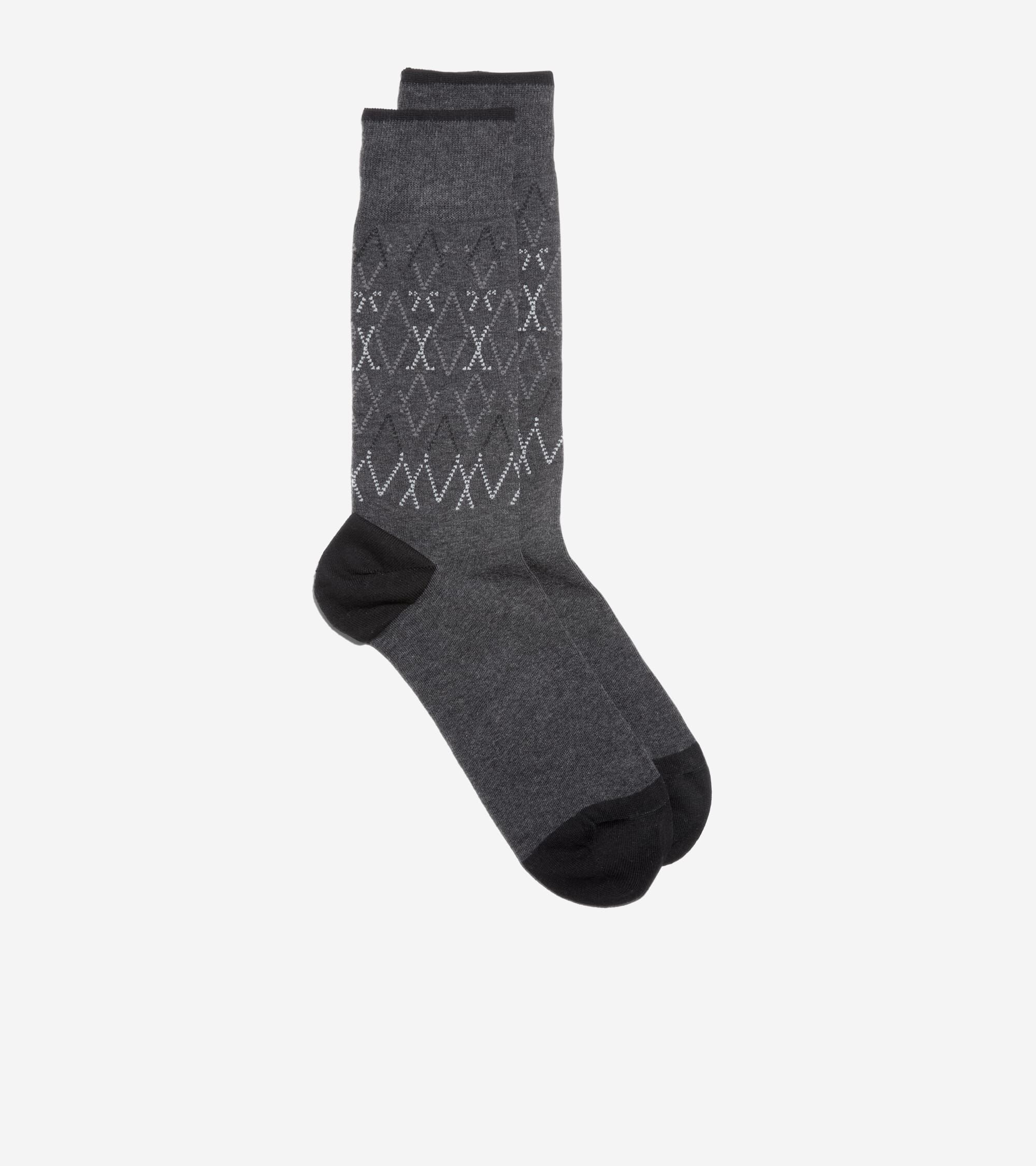 Men's Geo Dress Crew Socks - Image 2