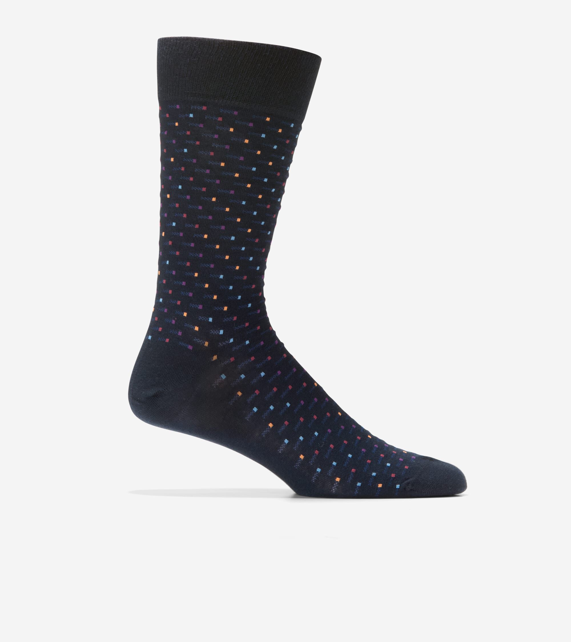 Men's Abstract Color Block Dress Crew Socks