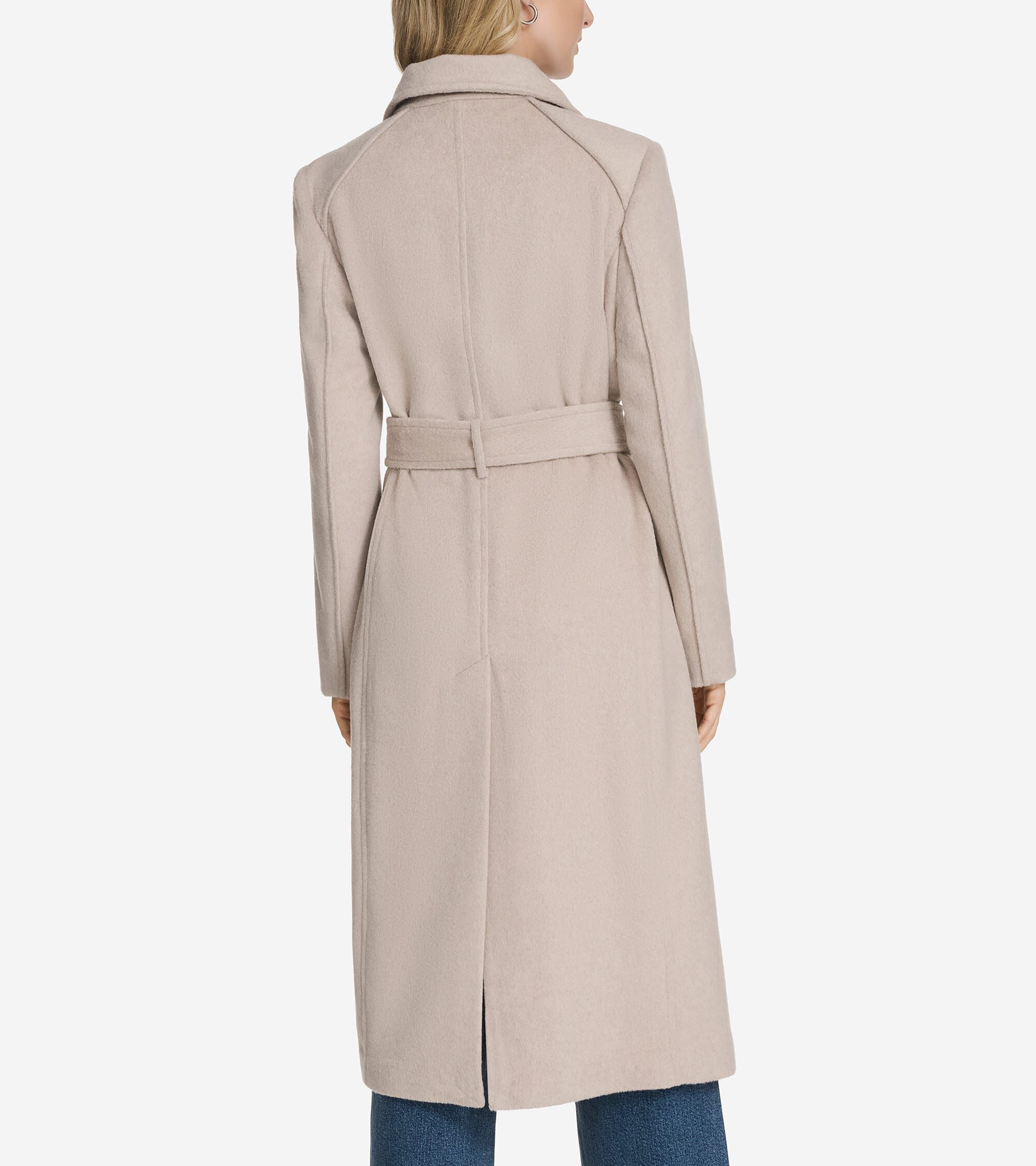 Women's Slick Wool Belted Coat - Image 2