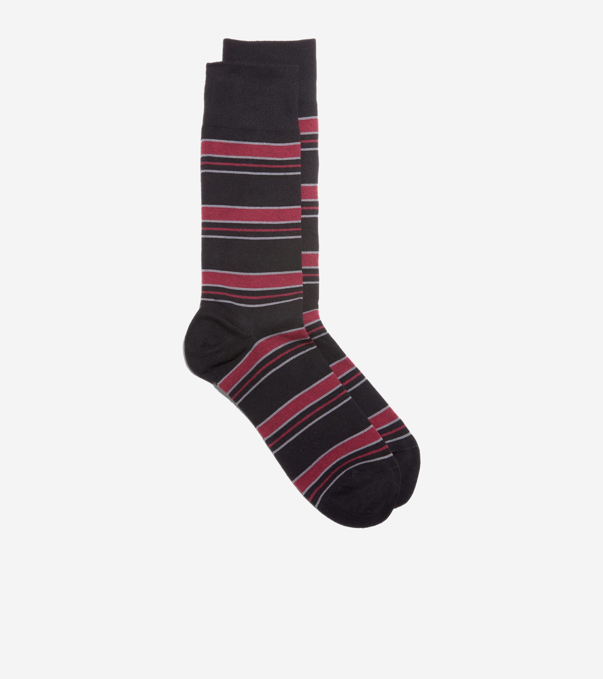 Men's Stripe Dress Crew Socks - Image 2