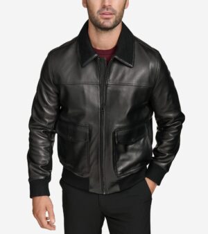 Men's Leather Aviator Jacket
