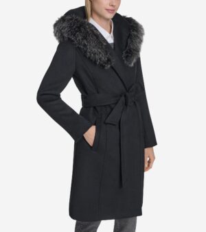 Women's Wool Wrap Coat