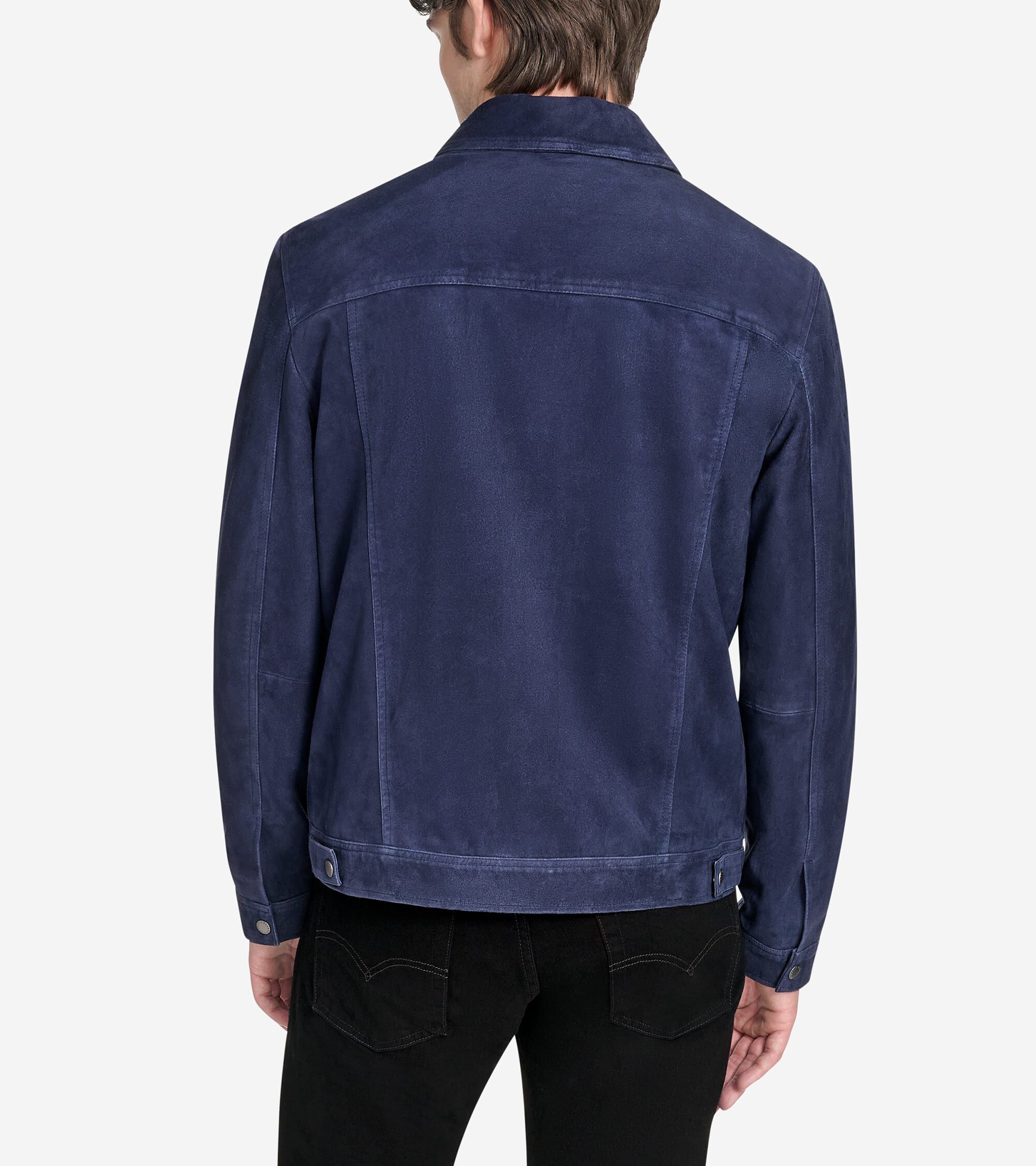 Men's Suede Trucker Jacket - Image 2