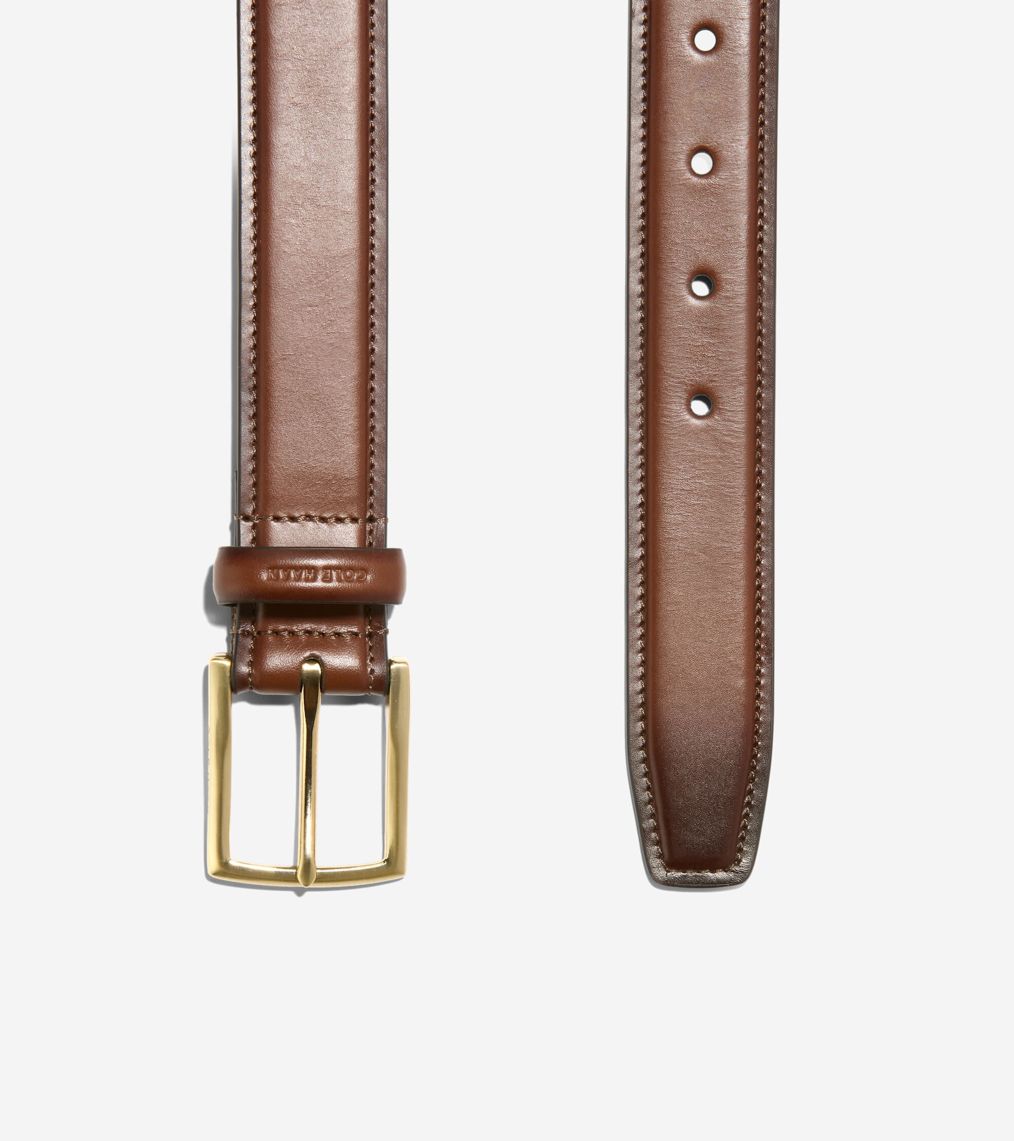 Men's Burnished Leather Belt With Lace Tip - Image 2