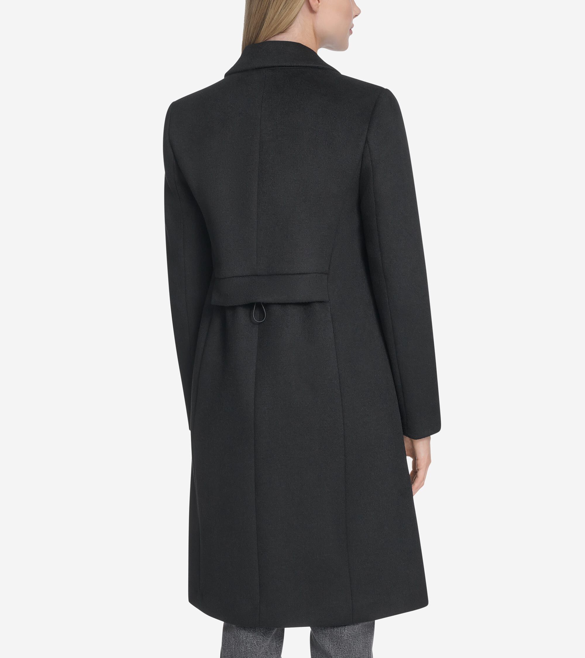 Women's Knotch Lapel Wool Coat - Image 2