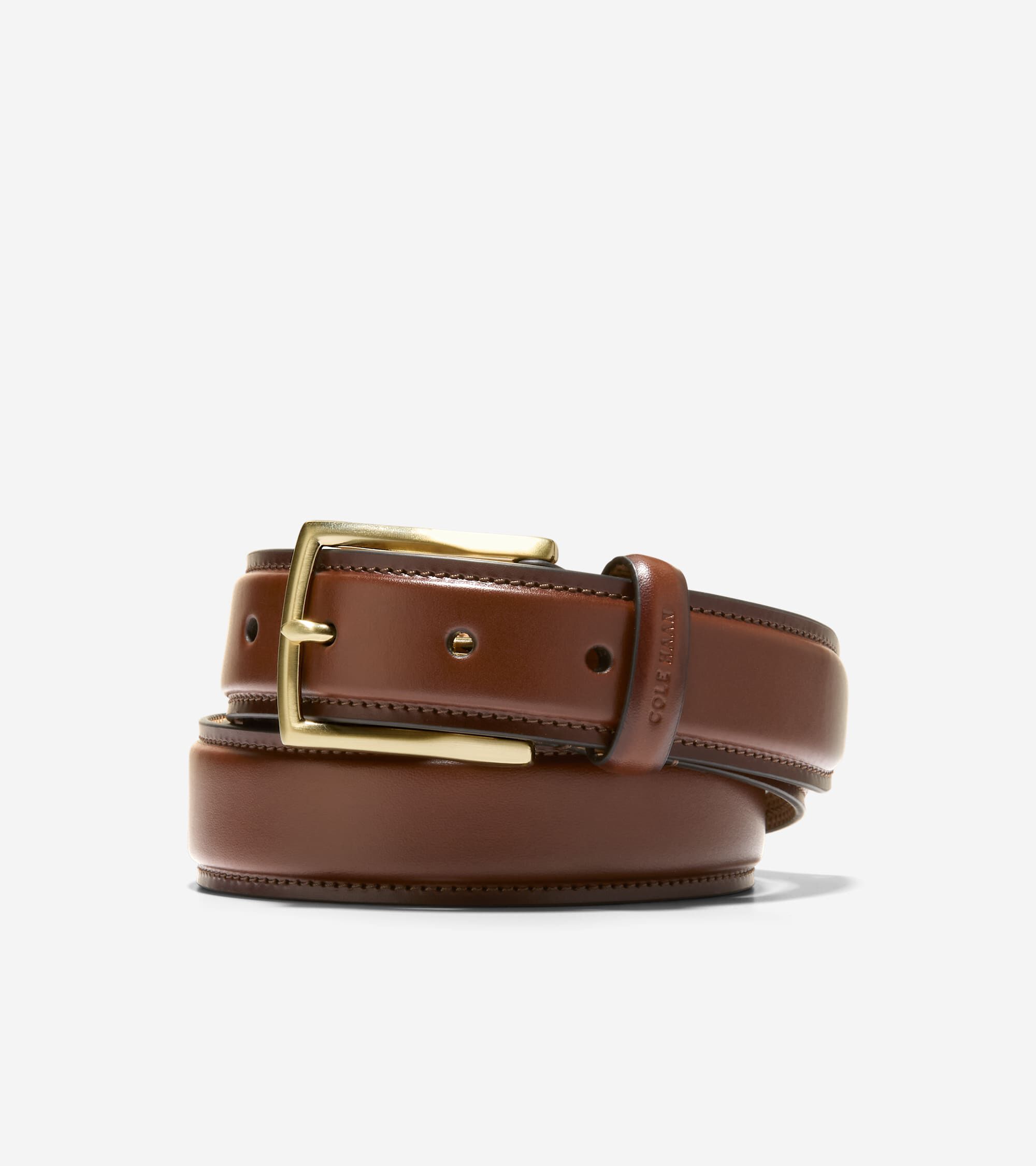 Men's Burnished Leather Belt With Lace Tip