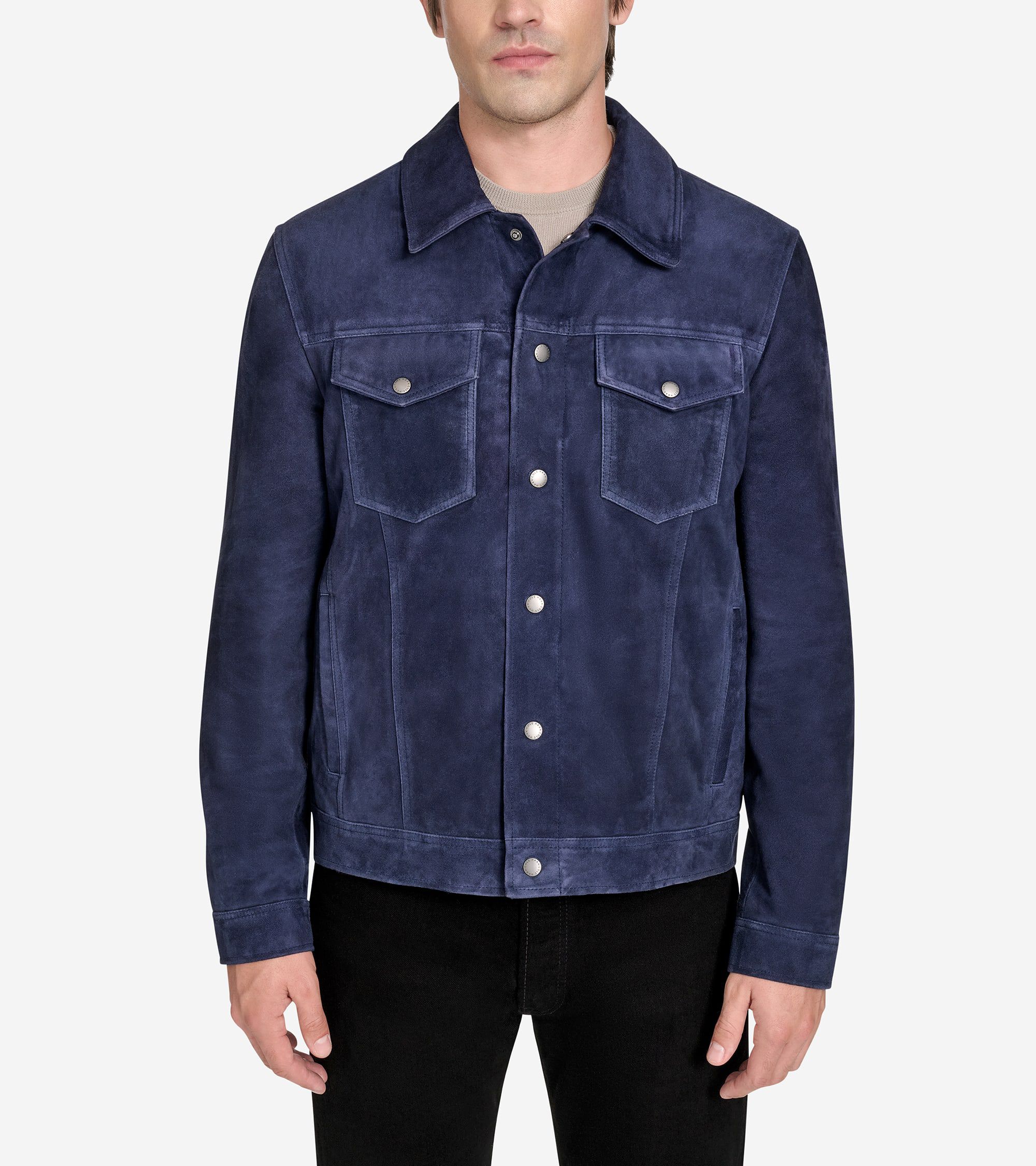 Men's Suede Trucker Jacket