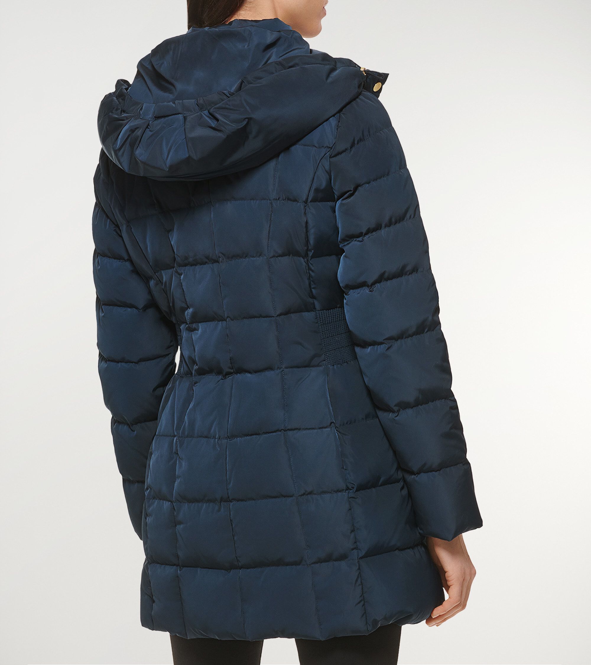 Women's 32" Signature Hooded Taffeta Down Coat - Image 3
