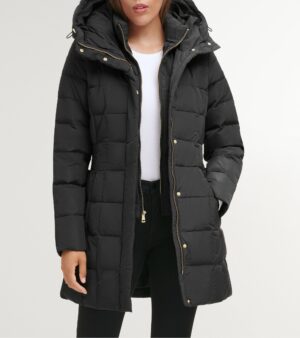 Women's 32" Signature Hooded Taffeta Down Coat