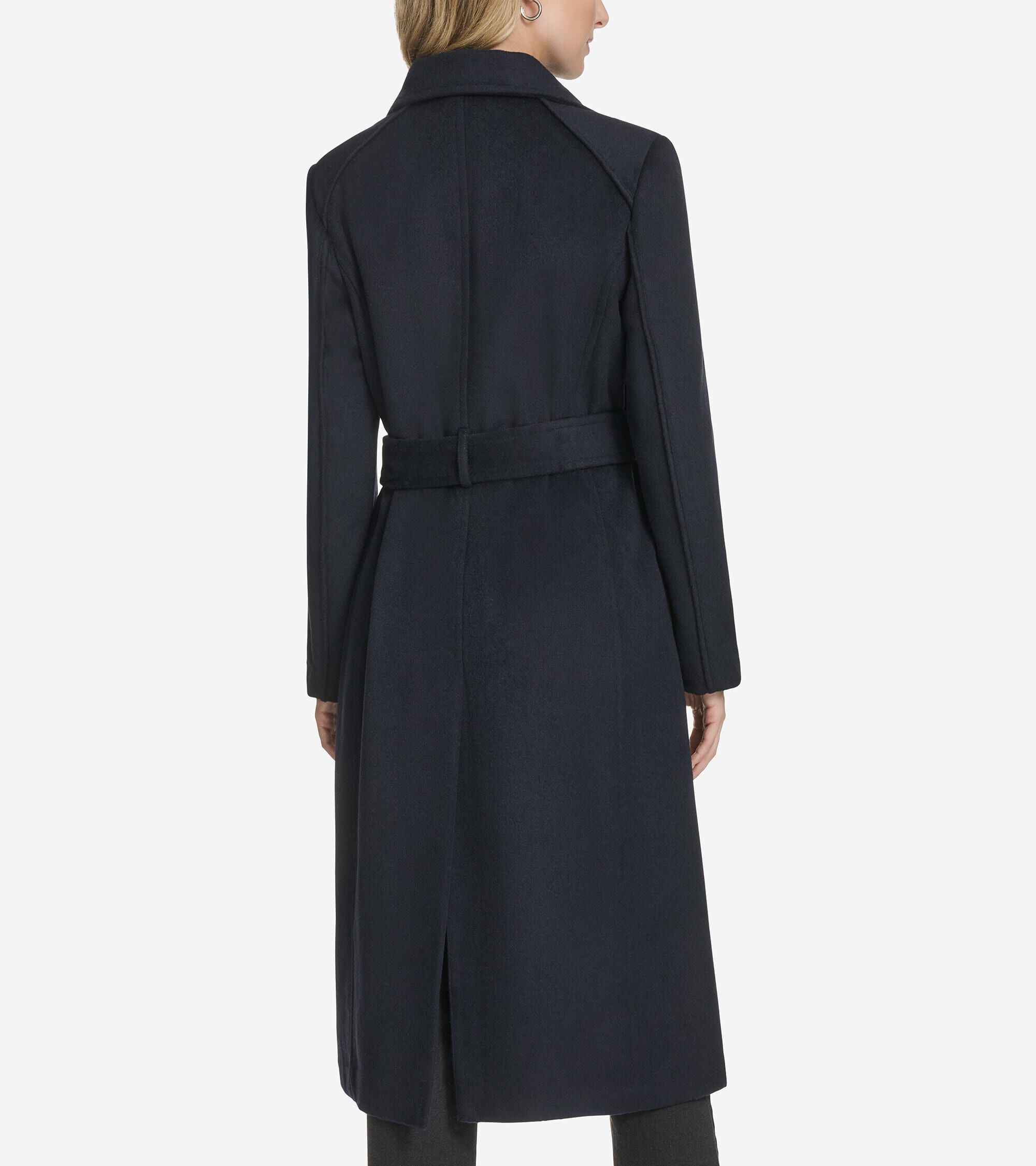 Women's Slick Wool Belted Coat - Image 2