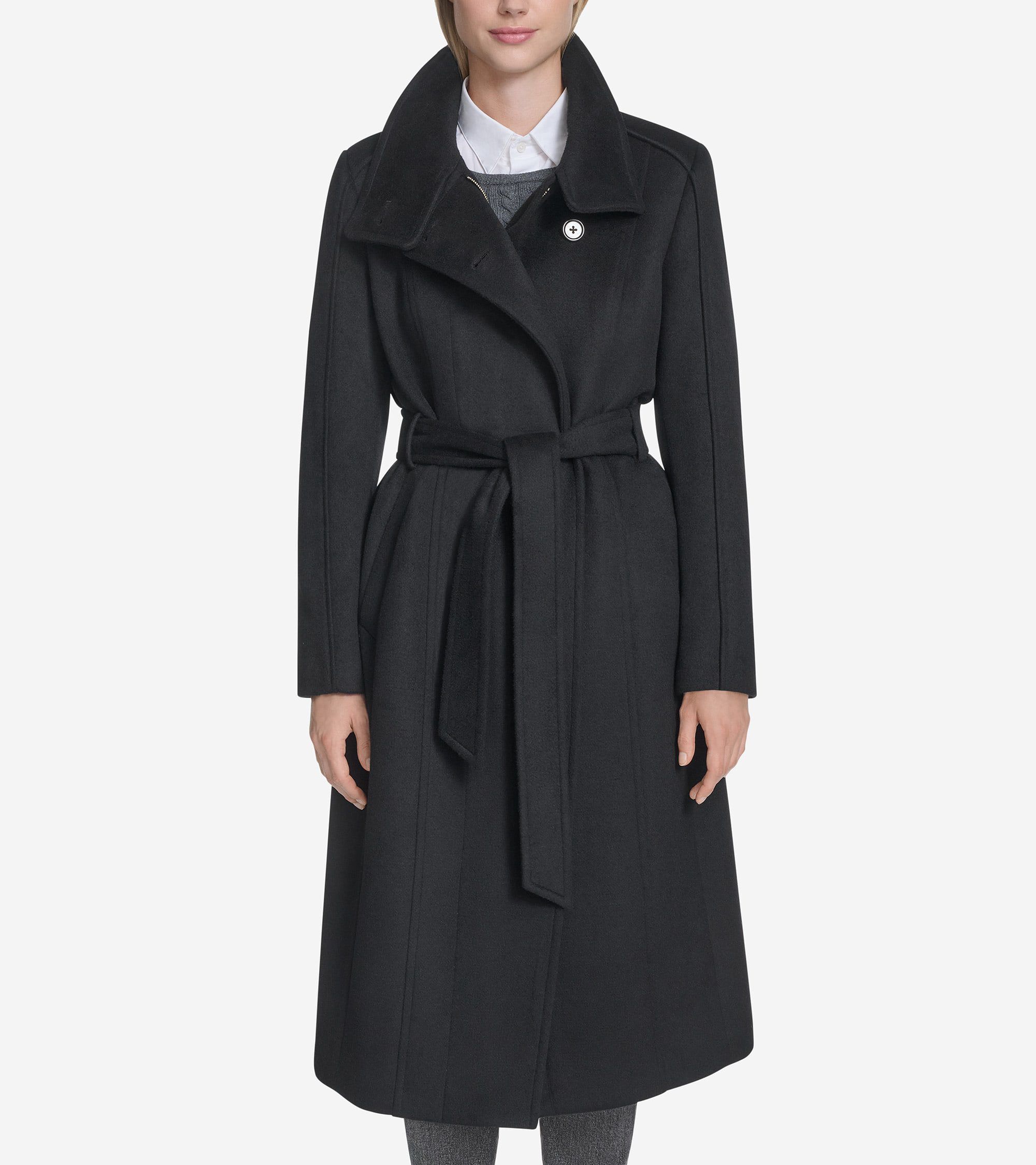 Women's Slick Wool Belted Coat