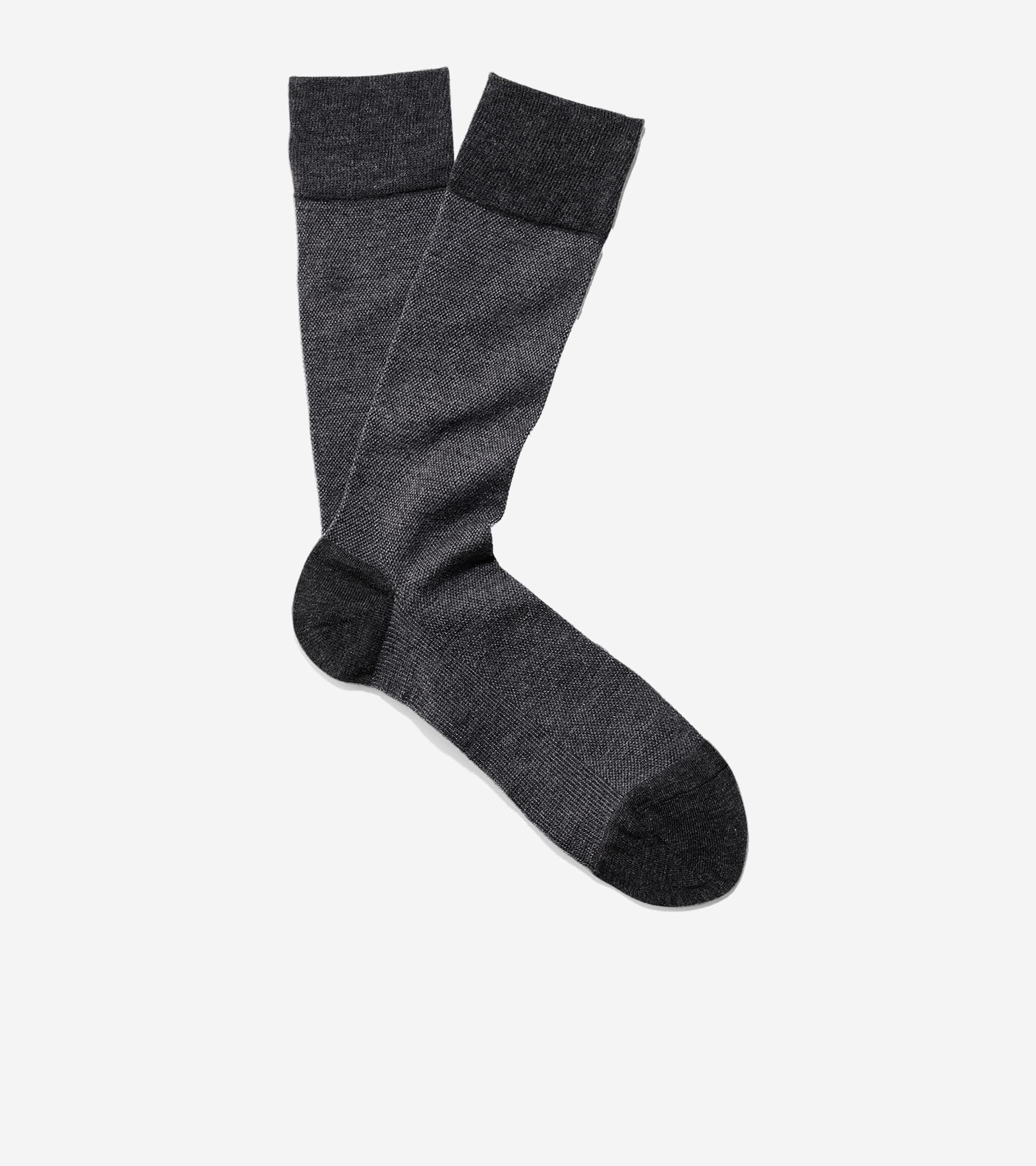 Men's Pique Textured Crew Socks - Image 2