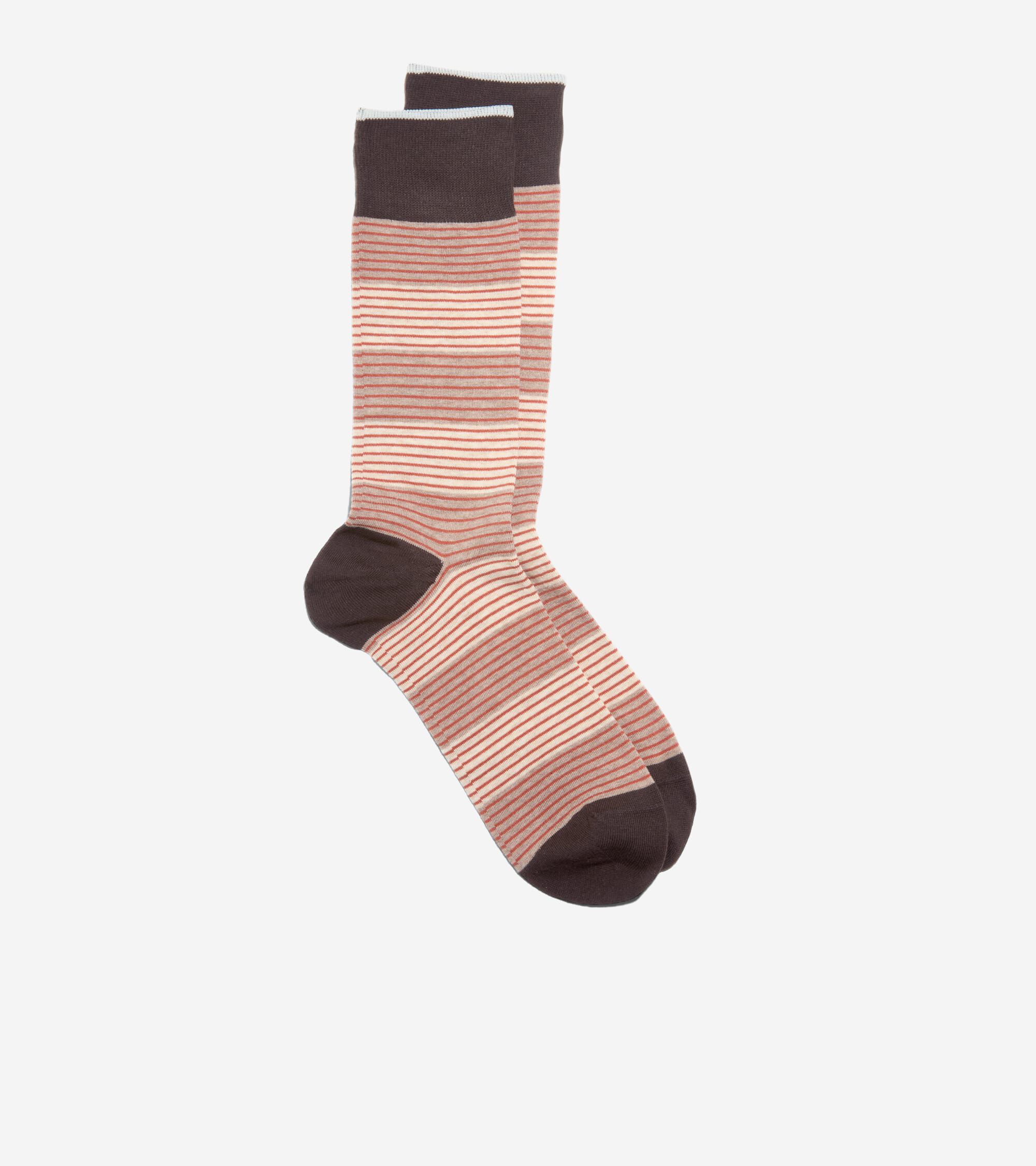Men's Multi Stripe Dress Crew Socks - Image 2