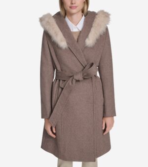 Women's Wool Wrap Coat