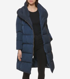 Women's Signature Asymmetrical Collar Convertible Coat 40in
