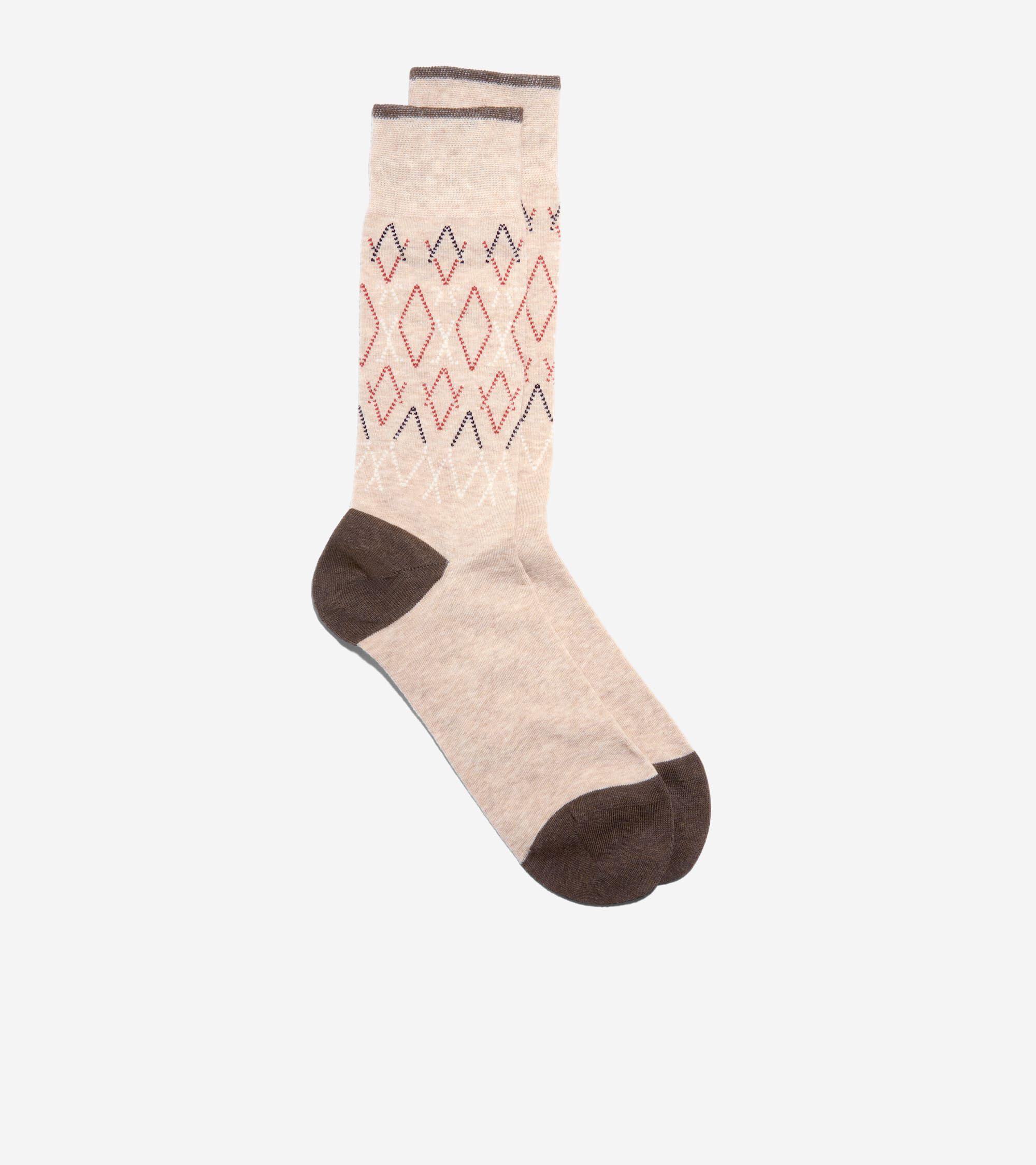 Men's Geo Dress Crew Socks - Image 2