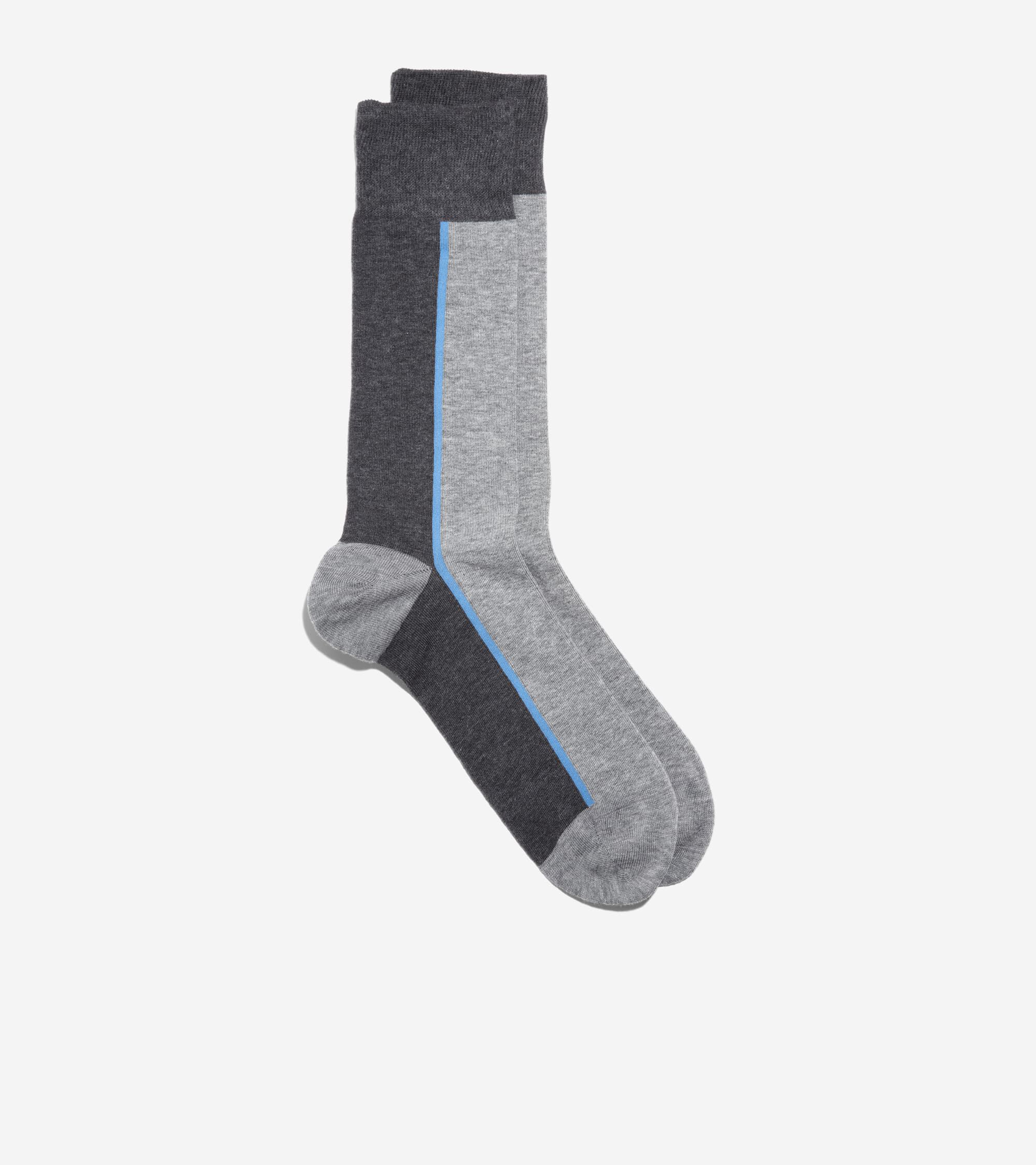 Men's Stripe Colorblock Dress Crew Socks - Image 2