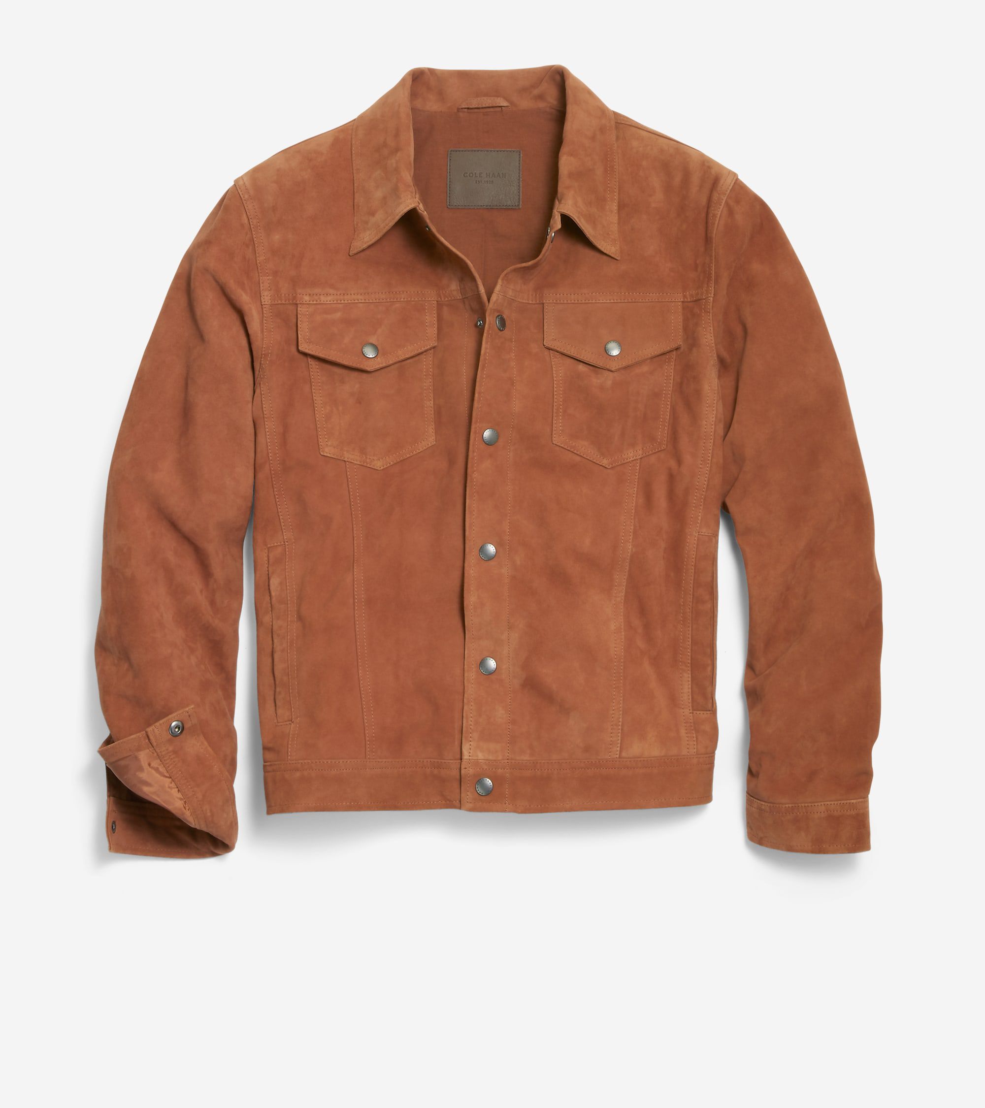 Men's Suede Trucker Jacket - Image 3