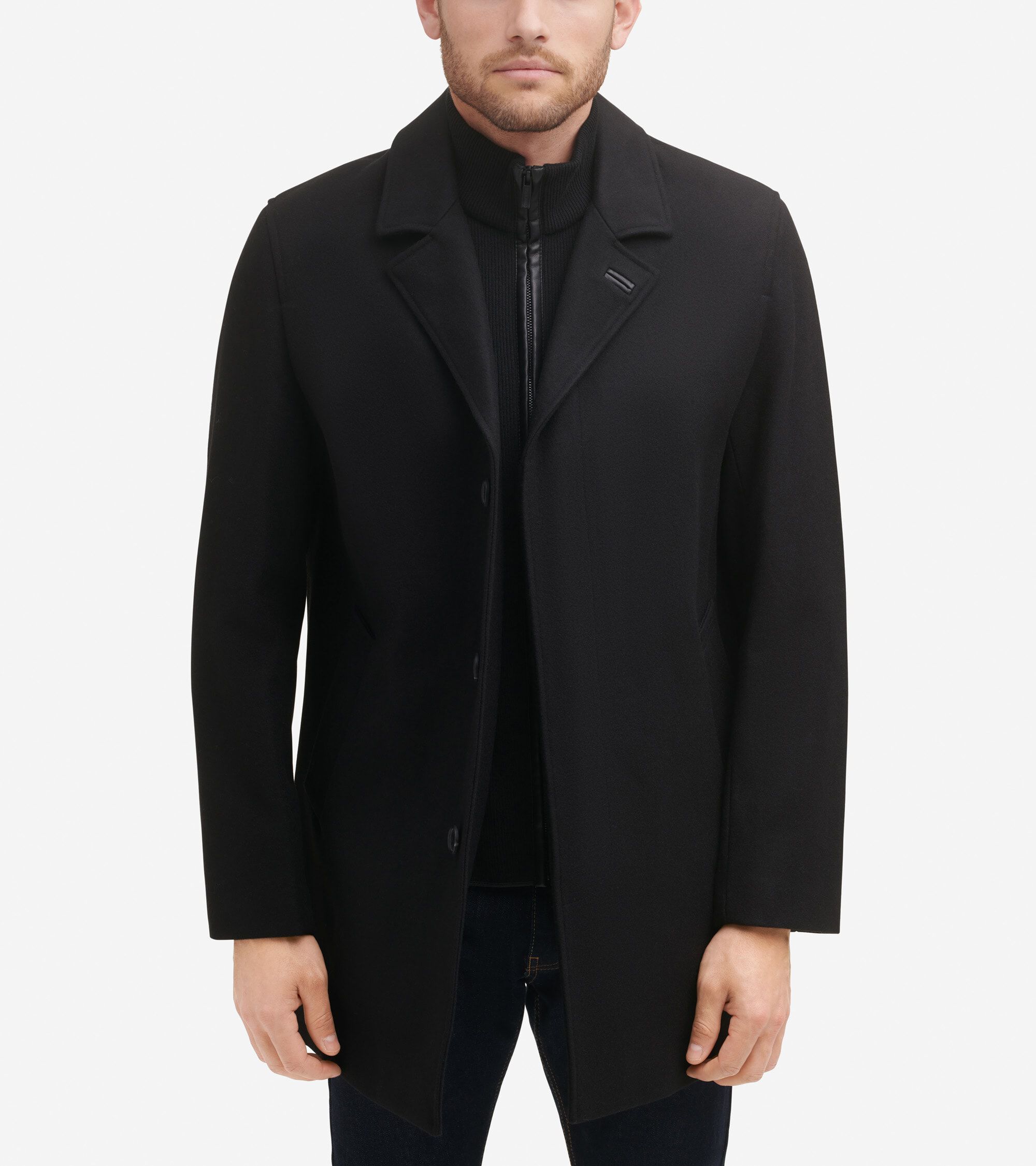 Men's Wool-Blend Car Coat