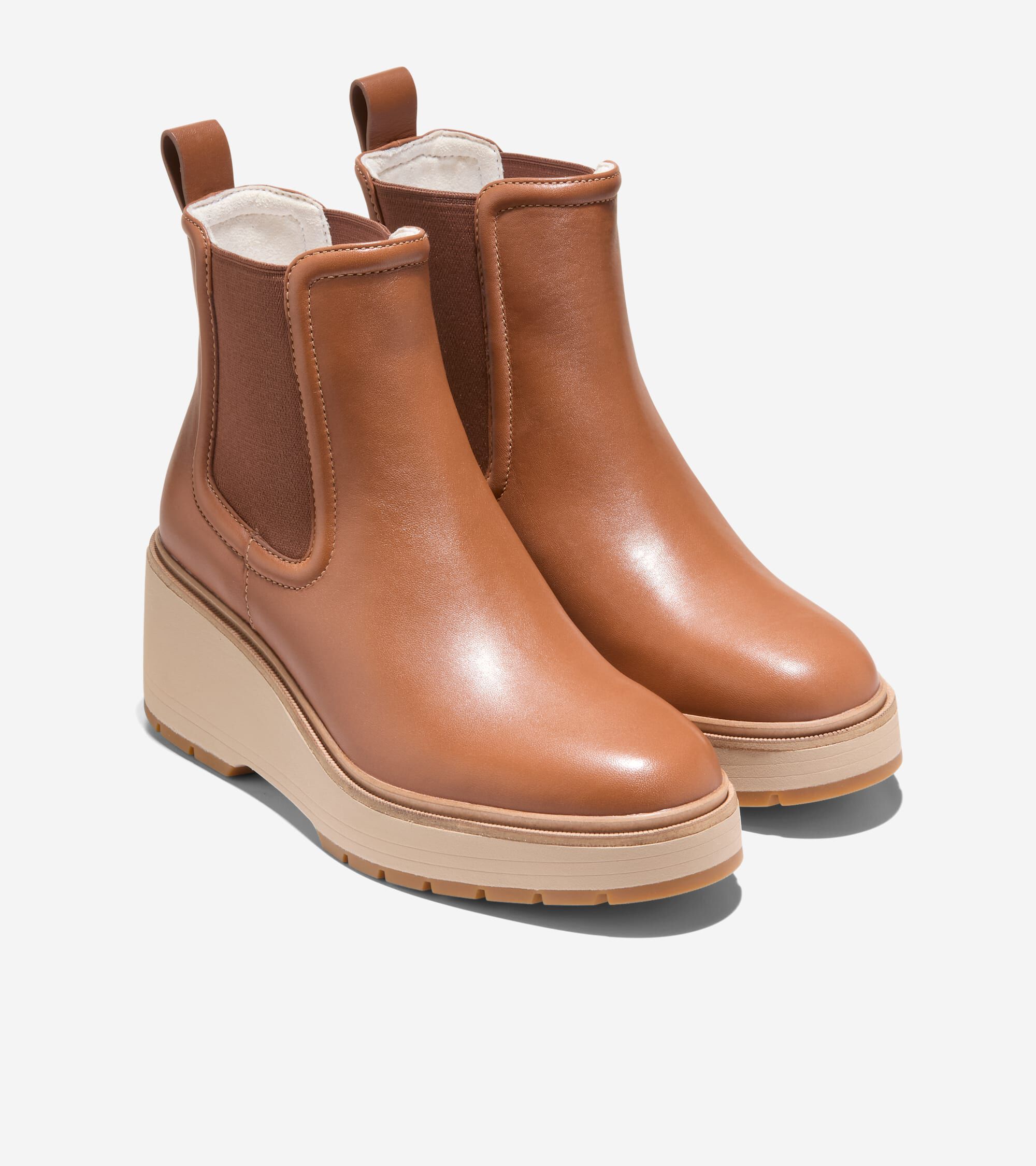 Women's ZERØGRAND Cityquest Waterproof Wedge Boots - Image 5